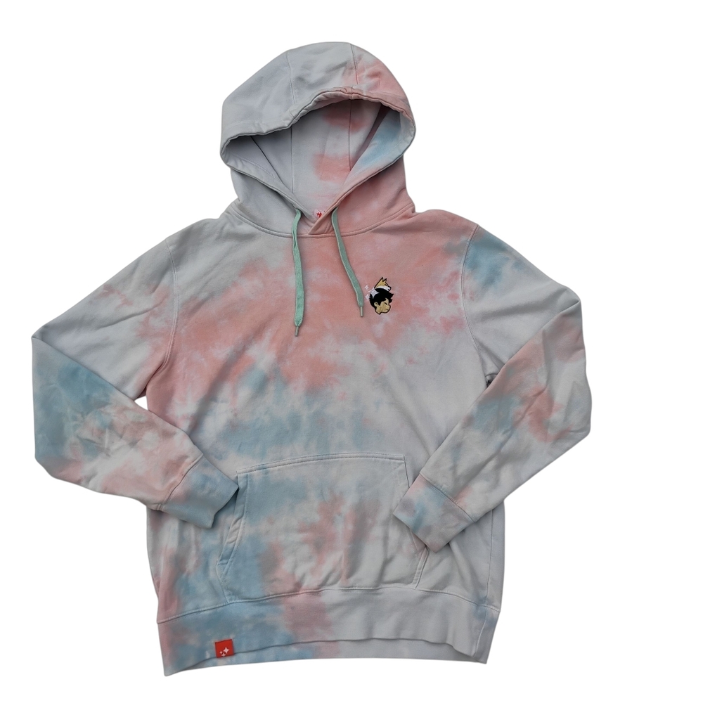 Unisex M Rossdraws Sky Dye Miracle Tie-Dye Hoodie Limited Edition Blue Pink
